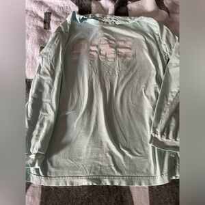 Victoria secret pink light blue long sleeve shirt M